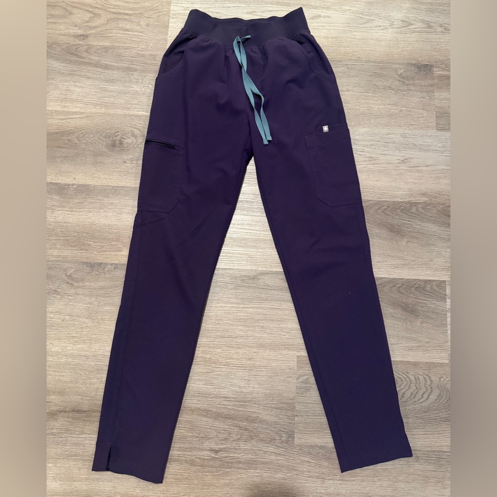 Figs - Women’s “Purple Jam” High Waisted Yola - Tall Skinny Scrub Pants XST